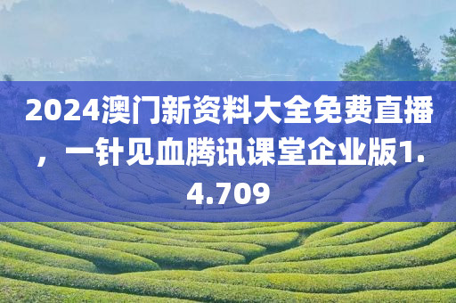 2024澳门新资料大全免费直播，一针见血腾讯课堂企业版1.4.709