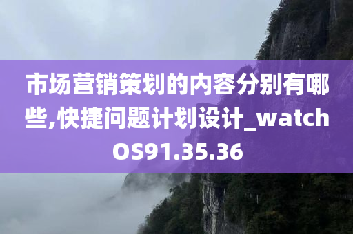 市场营销策划的内容分别有哪些,快捷问题计划设计_watchOS91.35.36