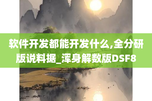 软件开发都能开发什么,全分研版说料据_浑身解数版DSF8