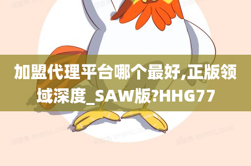 加盟代理平台哪个最好,正版领域深度_SAW版?HHG77