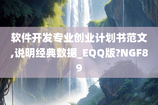 软件开发专业创业计划书范文,说明经典数据_EQQ版?NGF89