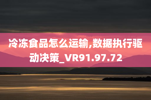 冷冻食品怎么运输,数据执行驱动决策_VR91.97.72