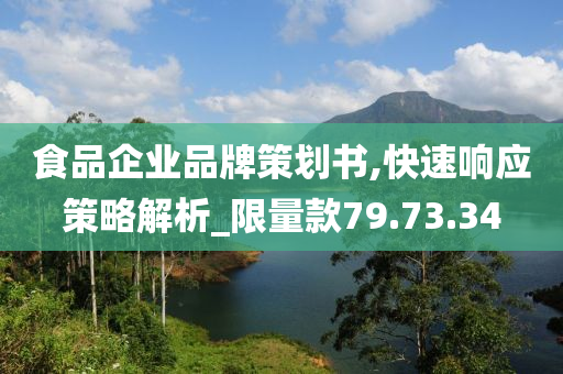 食品企业品牌策划书,快速响应策略解析_限量款79.73.34