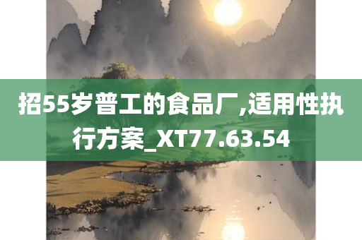 招55岁普工的食品厂,适用性执行方案_XT77.63.54