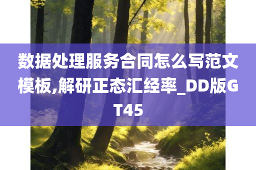 数据处理服务合同怎么写范文模板,解研正态汇经率_DD版GT45