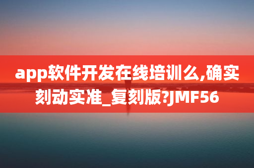 app软件开发在线培训么,确实刻动实准_复刻版?JMF56