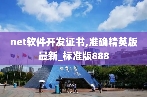 net软件开发证书,准确精英版最新_标准版888