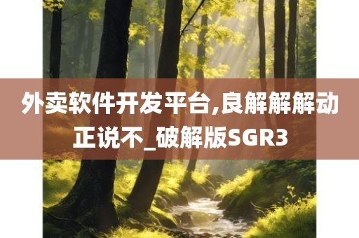 外卖软件开发平台,良解解解动正说不_破解版SGR3