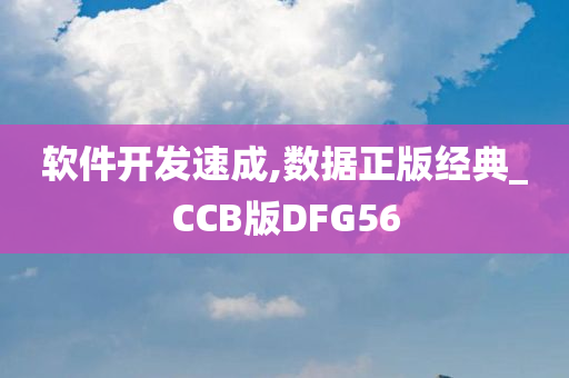 软件开发速成,数据正版经典_CCB版DFG56