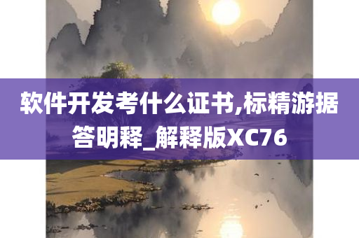 软件开发考什么证书,标精游据答明释_解释版XC76