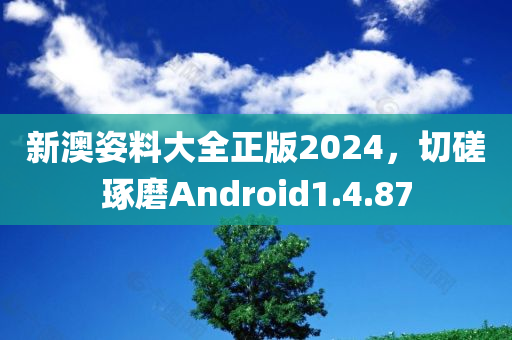 新澳姿料大全正版2024，切磋琢磨Android1.4.87