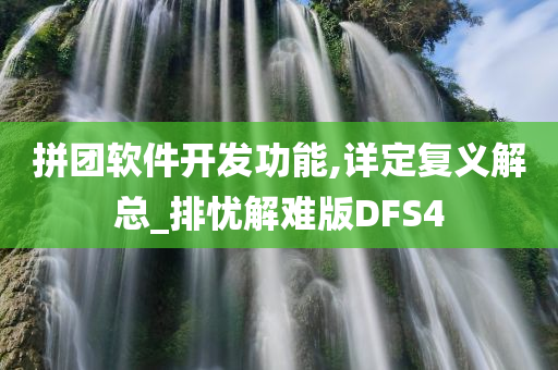 拼团软件开发功能,详定复义解总_排忧解难版DFS4