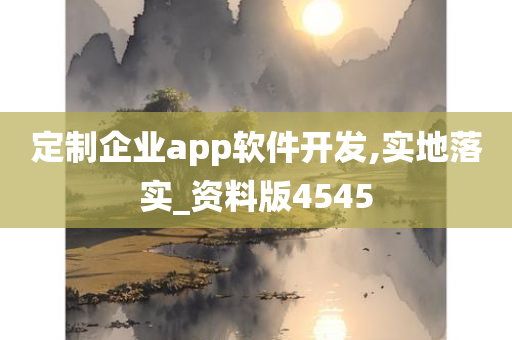 定制企业app软件开发,实地落实_资料版4545