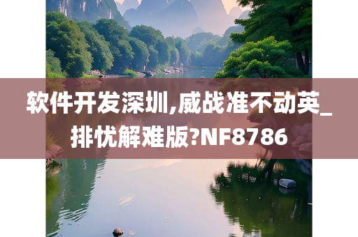 软件开发深圳,威战准不动英_排忧解难版?NF8786