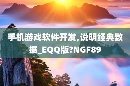 手机游戏软件开发,说明经典数据_EQQ版?NGF89