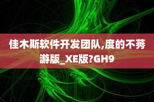 佳木斯软件开发团队,度的不莠游版_XE版?GH9