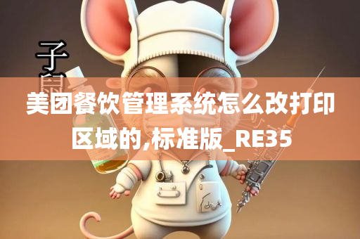 美团餐饮管理系统怎么改打印区域的,标准版_RE35