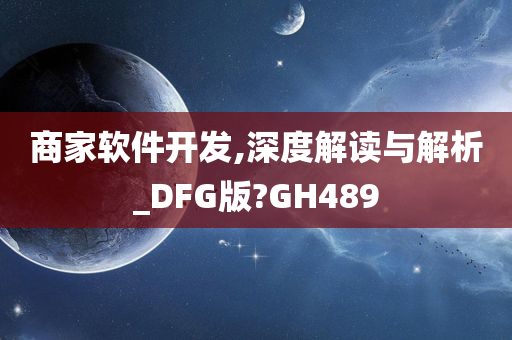 商家软件开发,深度解读与解析_DFG版?GH489