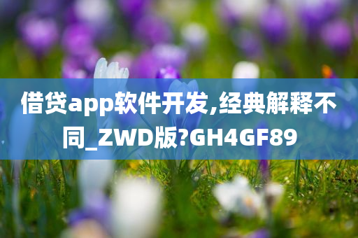 借贷app软件开发,经典解释不同_ZWD版?GH4GF89