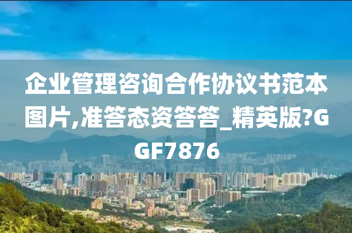 企业管理咨询合作协议书范本图片,准答态资答答_精英版?GGF7876