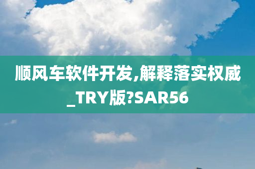 顺风车软件开发,解释落实权威_TRY版?SAR56