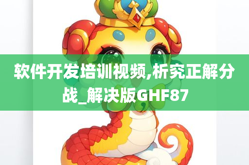 软件开发培训视频,析究正解分战_解决版GHF87