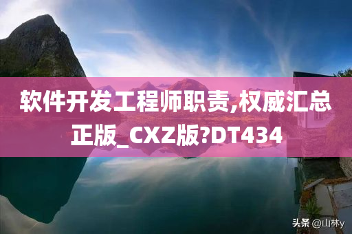 软件开发工程师职责,权威汇总正版_CXZ版?DT434