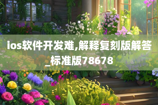 ios软件开发难,解释复刻版解答_标准版78678