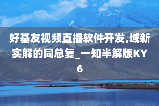 好基友视频直播软件开发,域新实解的同总复_一知半解版KY6