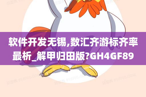 软件开发无锡,数汇齐游标齐率最析_解甲归田版?GH4GF89