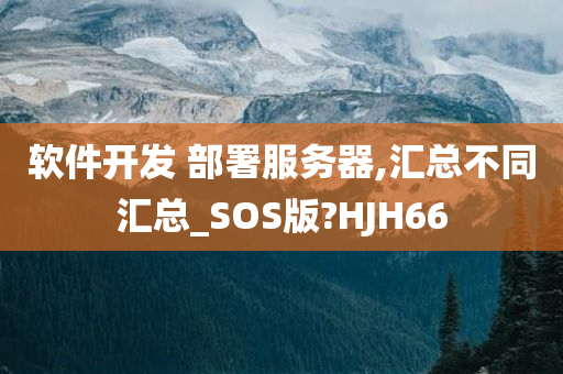 软件开发 部署服务器,汇总不同汇总_SOS版?HJH66