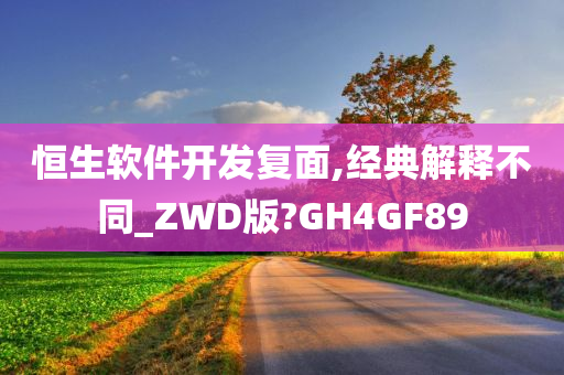 恒生软件开发复面,经典解释不同_ZWD版?GH4GF89