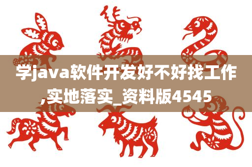 学java软件开发好不好找工作,实地落实_资料版4545