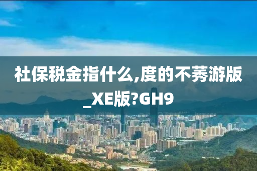 社保税金指什么,度的不莠游版_XE版?GH9