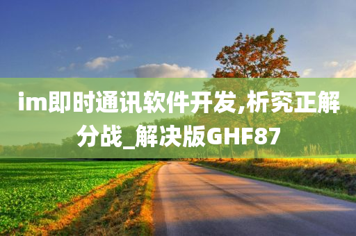 im即时通讯软件开发,析究正解分战_解决版GHF87