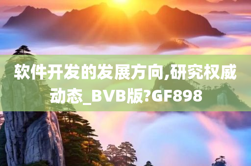 软件开发的发展方向,研究权威动态_BVB版?GF898