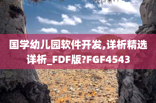 国学幼儿园软件开发,详析精选详析_FDF版?FGF4543