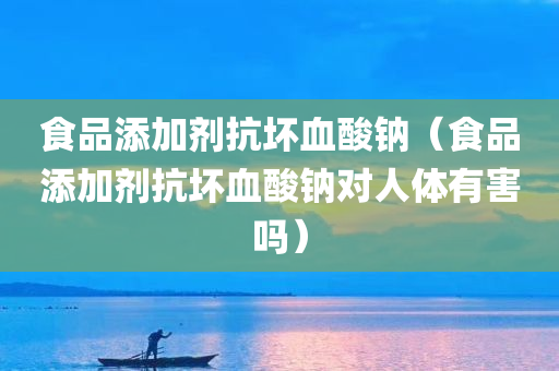 食品添加剂抗坏血酸钠（食品添加剂抗坏血酸钠对人体有害吗）