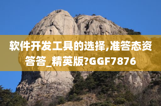 软件开发工具的选择,准答态资答答_精英版?GGF7876