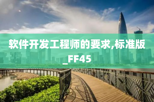 软件开发工程师的要求,标准版_FF45