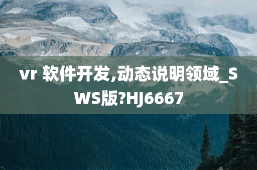 vr 软件开发,动态说明领域_SWS版?HJ6667