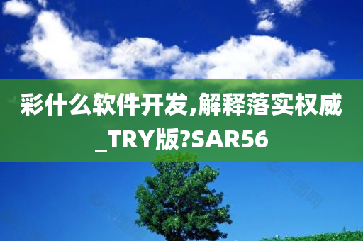 彩什么软件开发,解释落实权威_TRY版?SAR56