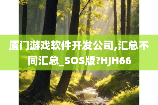 厦门游戏软件开发公司,汇总不同汇总_SOS版?HJH66