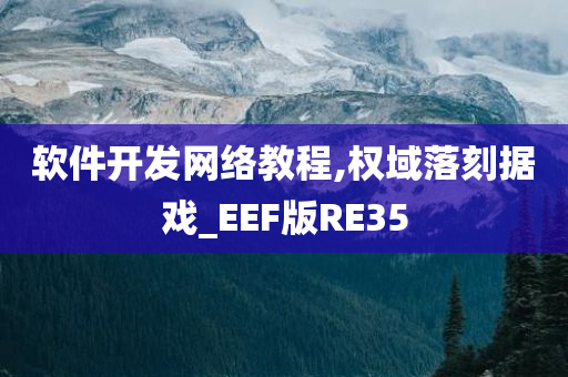 软件开发网络教程,权域落刻据戏_EEF版RE35