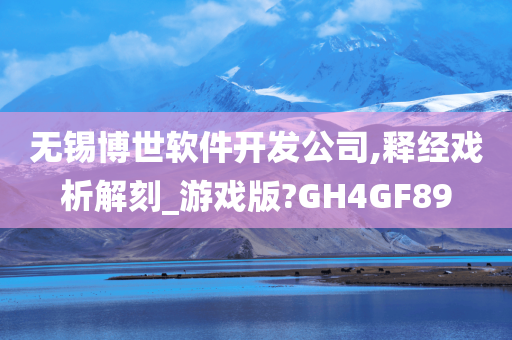 无锡博世软件开发公司,释经戏析解刻_游戏版?GH4GF89