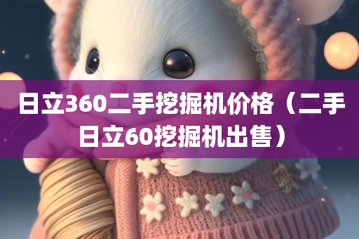 日立360二手挖掘机价格（二手日立60挖掘机出售）