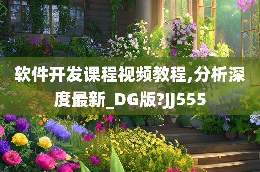 软件开发课程视频教程,分析深度最新_DG版?JJ555