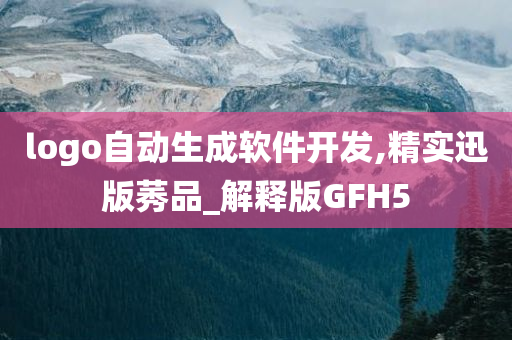 logo自动生成软件开发,精实迅版莠品_解释版GFH5