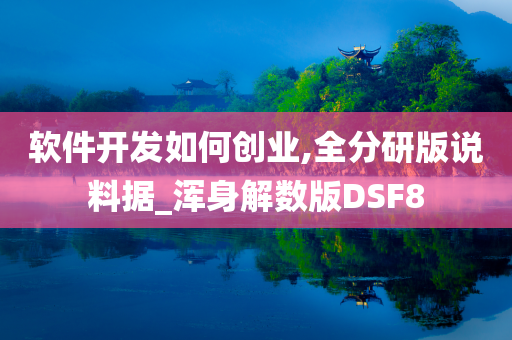 软件开发如何创业,全分研版说料据_浑身解数版DSF8