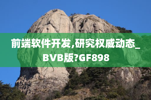 前端软件开发,研究权威动态_BVB版?GF898